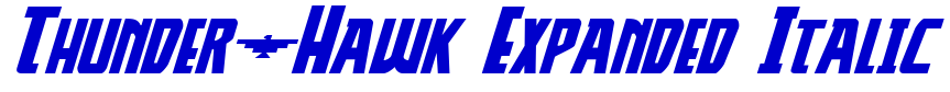 Thunder-Hawk Expanded Italic шрифт